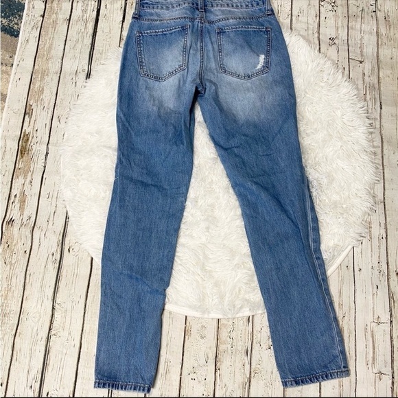 Empyre Easton boyfriend distressed ripped jeans size 0 relaxed low rise - Picture 4 of 12